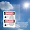 Signmission High Voltage Keep Away Bilingual Danger Sign, Plastic, 10in W x 14in L, 2PK OS-2PACK-DS-P-1014-VS-1344 - alternate 2